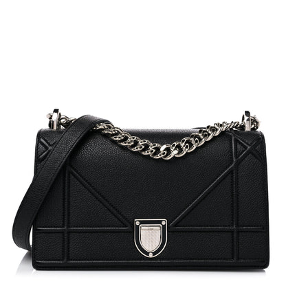 Christian Dior Grained Calfskin Small Diorama Flap Bag Black 1 of 12