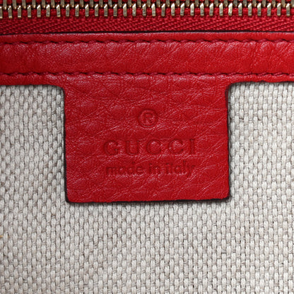 Gucci Pebbled Calfskin Medium Soho Hobo Red 8 of 10