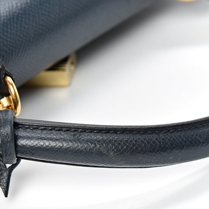 Hermes Courchevel Retourne Kelly 28 Bleu Marine 47 of 48