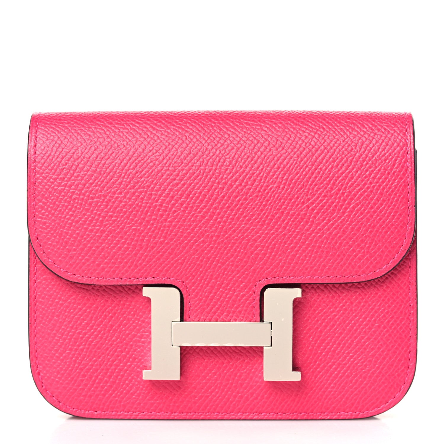 Hermes Epsom Constance Slim Wallet Rose Mexico 2 of 9