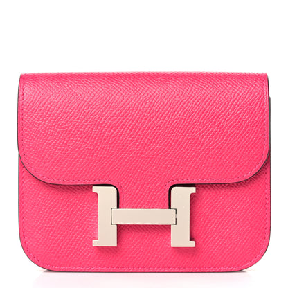 Hermes Epsom Constance Slim Wallet Rose Mexico 2 of 9