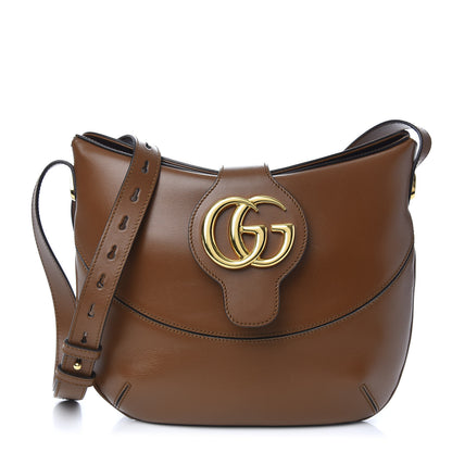 Gucci Boarded Plutone Calfskin Medium Arli Shoulder Bag Nocciola 1 of 9