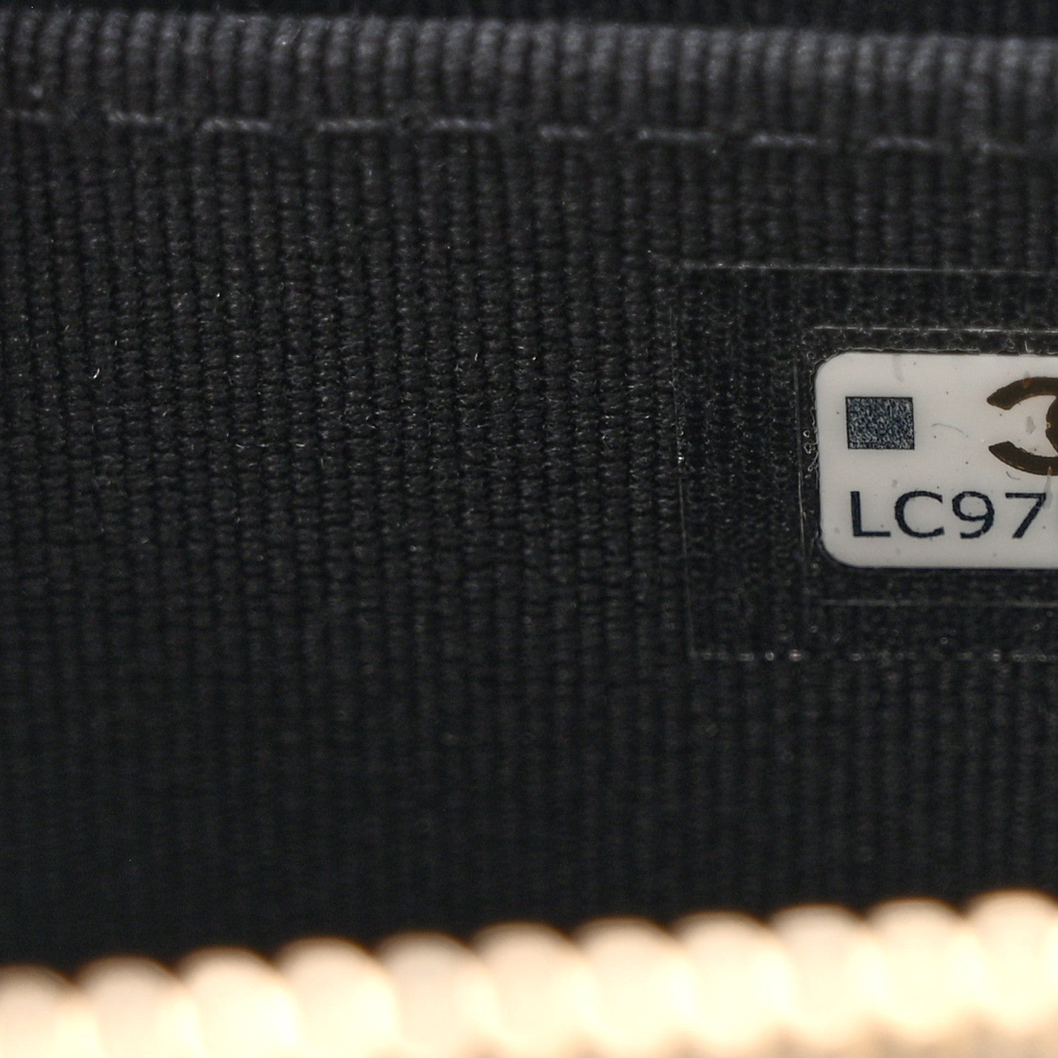 Chanel Caviar Quilted Studded CC Zip Card Holder Black 7 of 8