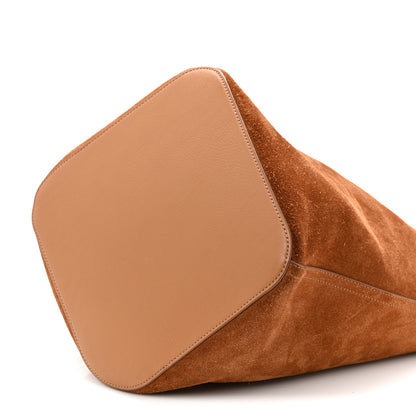Loewe Suede Calfskin Medium Pebble Bucket Bag Tobacco 9 of 9