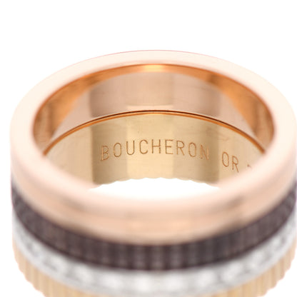 Boucheron 18K Pink Yellow White Gold Diamond PVD Large Quatre Classique Ring 58 8.25 3 of 7