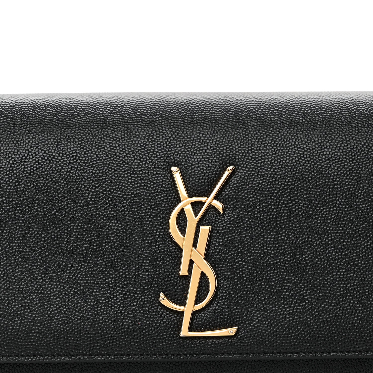 Saint Laurent Grain De Poudre Monogram Cassandre Clutch Black 8 of 17