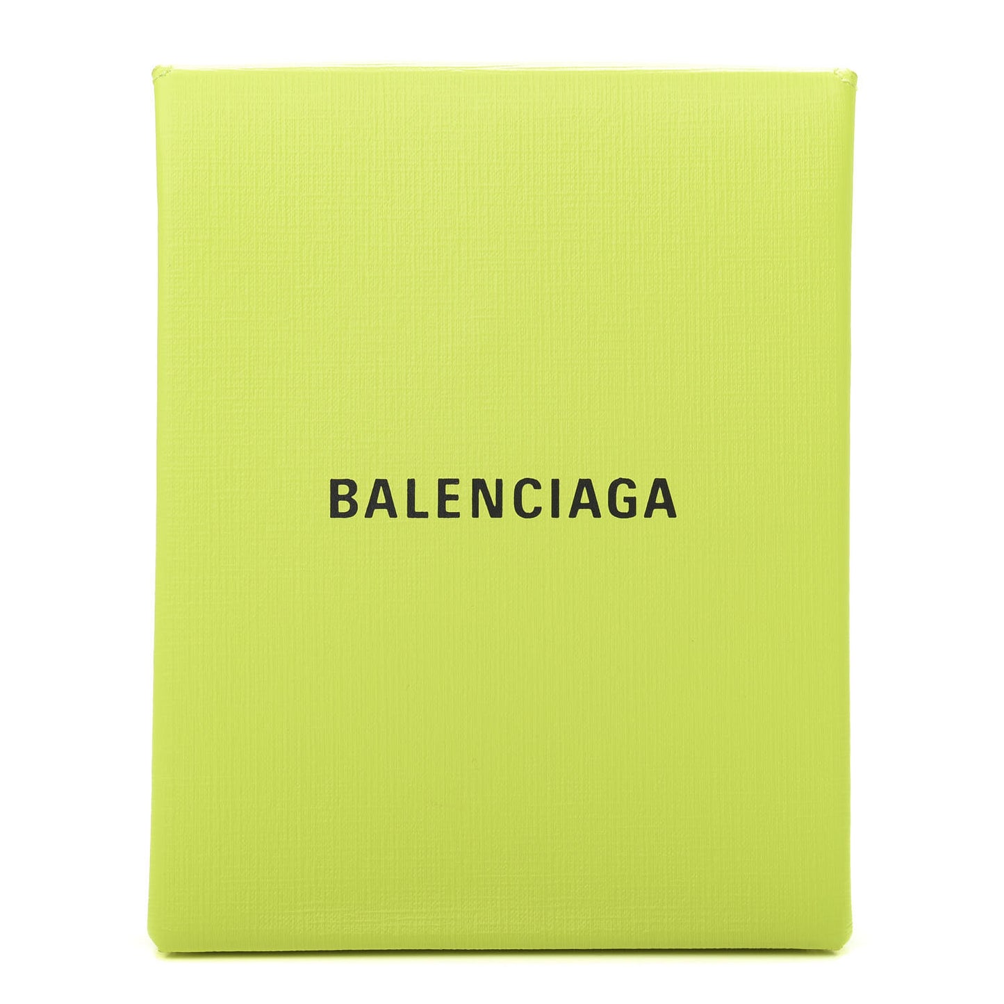 Squared Calfskin Logo Shopping Envelope Clutch Acid Green