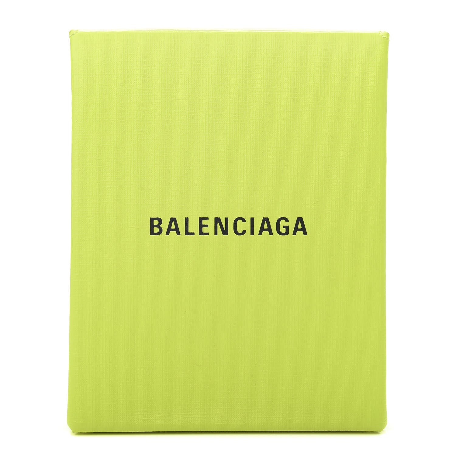 Balenciaga Squared Calfskin Logo Shopping Envelope Clutch Acid Green 1 of 7