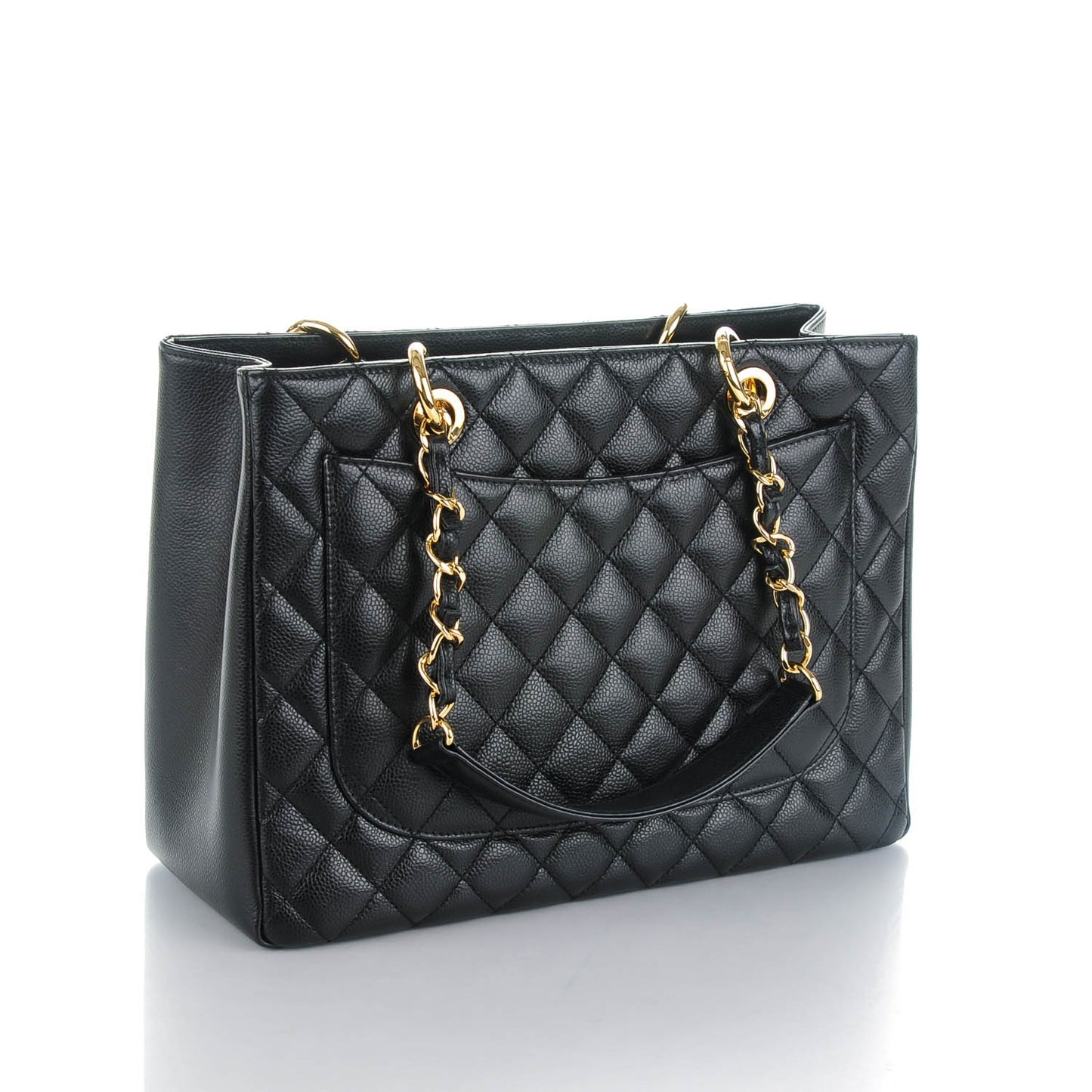 Caviar Quilted Grand Shopping Tote GST Black
