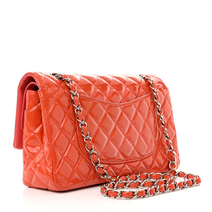 Chanel Patent Quilted Medium Double Flap Coral 3 of 21