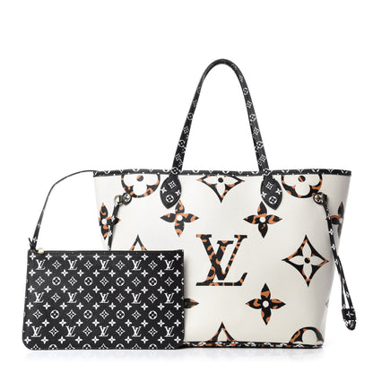 Louis Vuitton Monogram Giant Jungle Neverfull MM Ivory 1 of 11