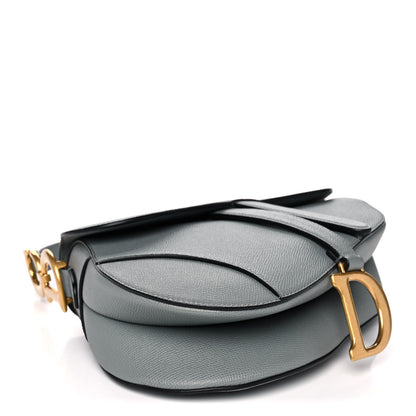 Christian Dior Grained Calfskin Saddle Bag Grey 4 of 11