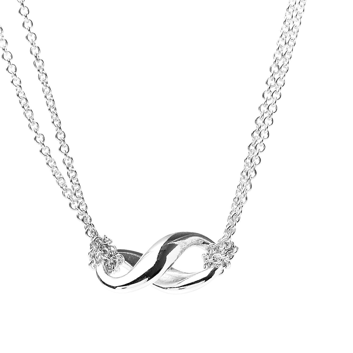 Tiffany Sterling Silver Figure 8 Pendant Necklace 4 of 6
