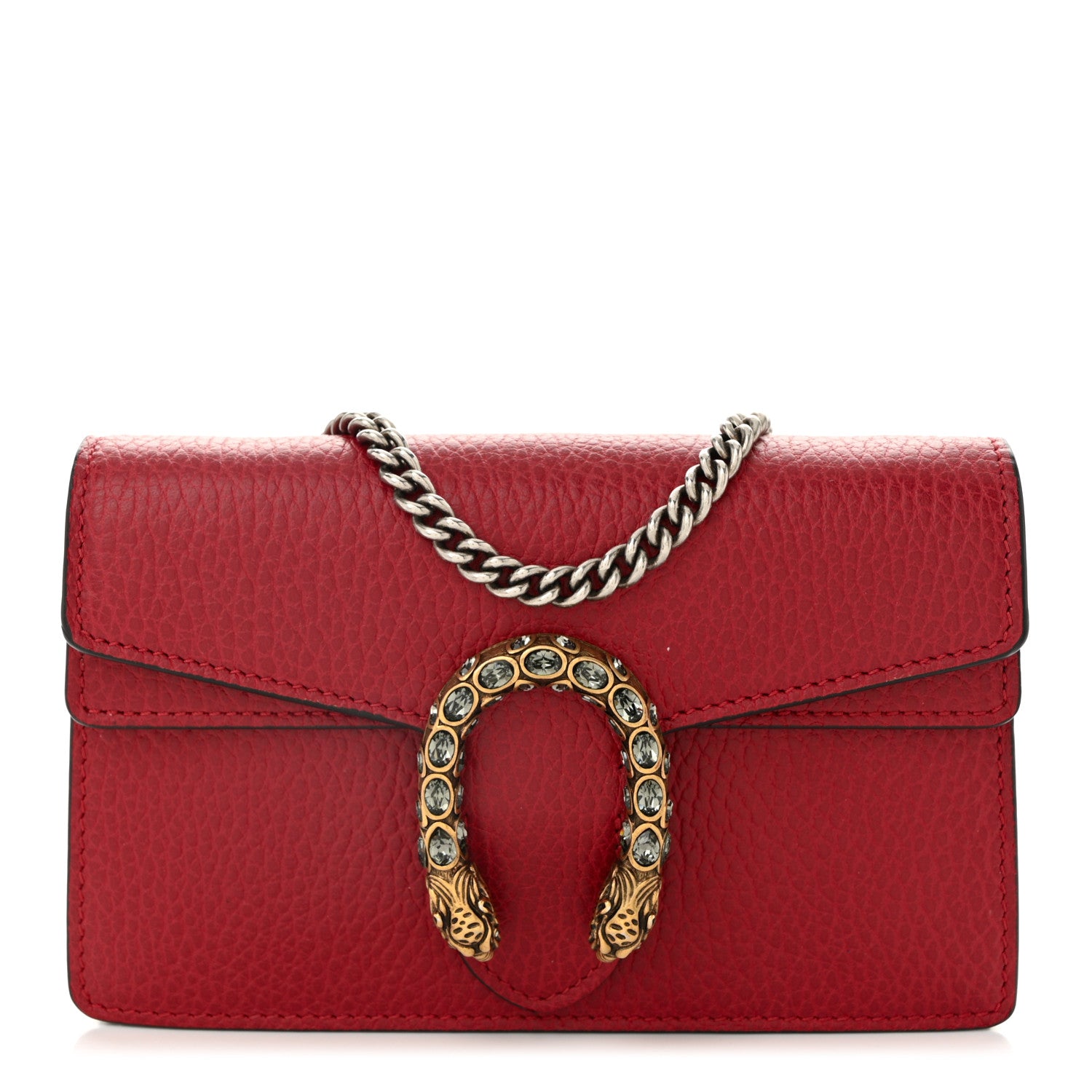 Gucci Calfskin Super Mini Dionysus Shoulder Bag Hibiscus Red 1 of 11