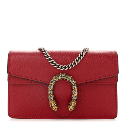 Gucci Calfskin Super Mini Dionysus Shoulder Bag Hibiscus Red 1 of 11
