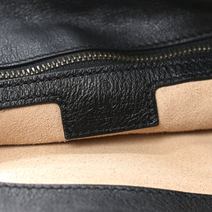 Gucci Softy Wonka Textured Dollar Calfskin Large Diana Bamboo Shoulder Bag Black 6 of 9