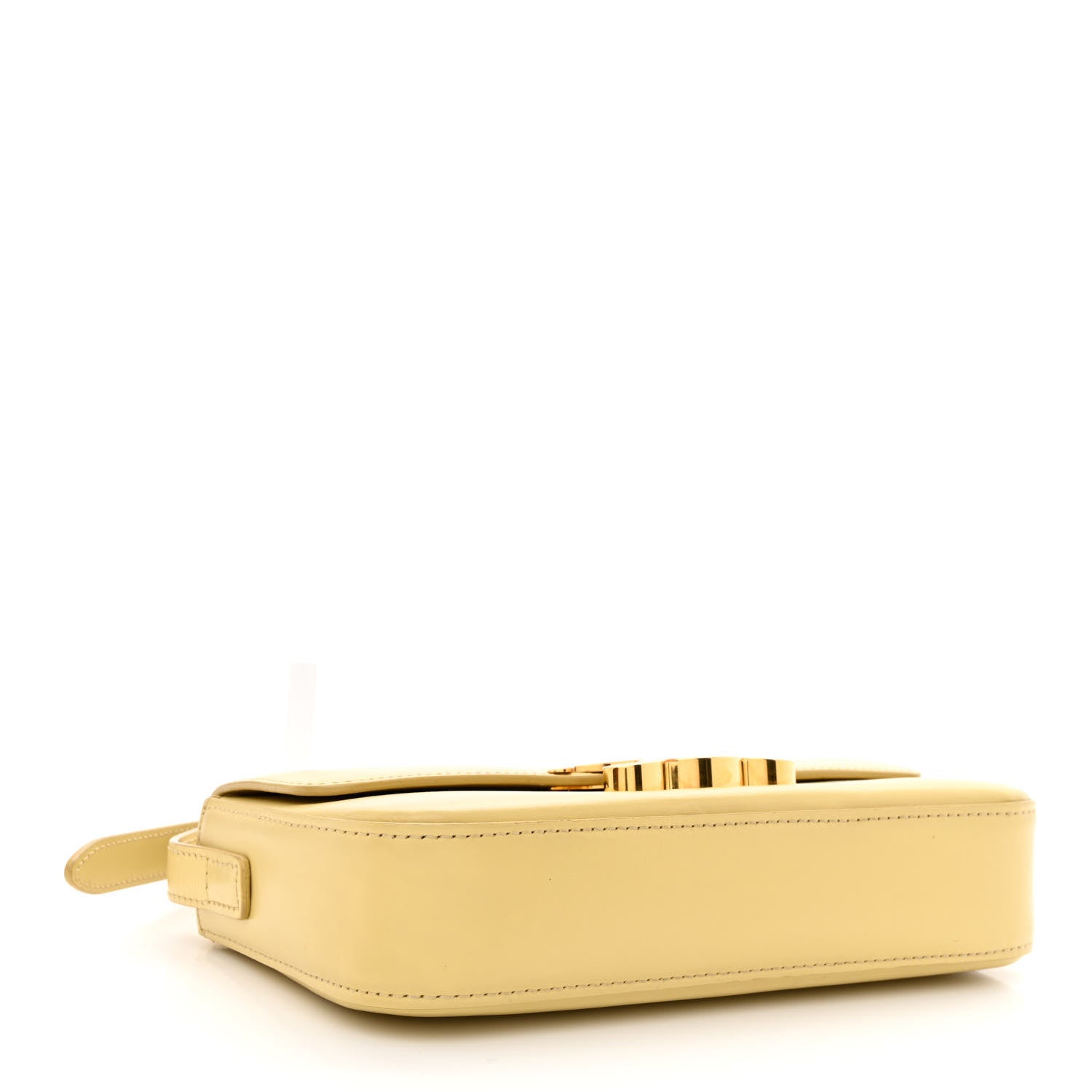 Celine Shiny Calfskin Triomphe Shoulder Bag Papyrus 4 of 11