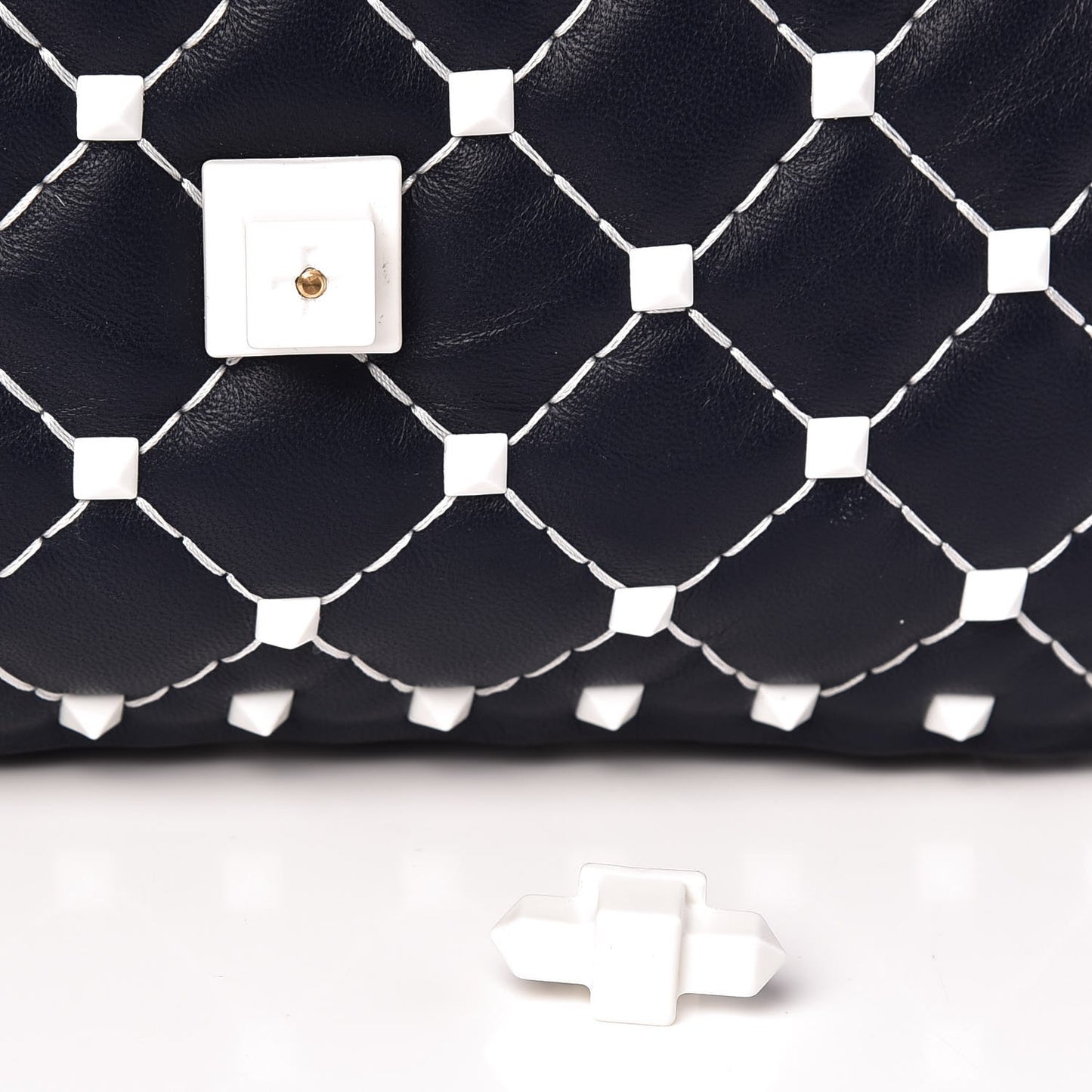 Nappa Small Free Rockstud Spike Shoulder Bag Marine