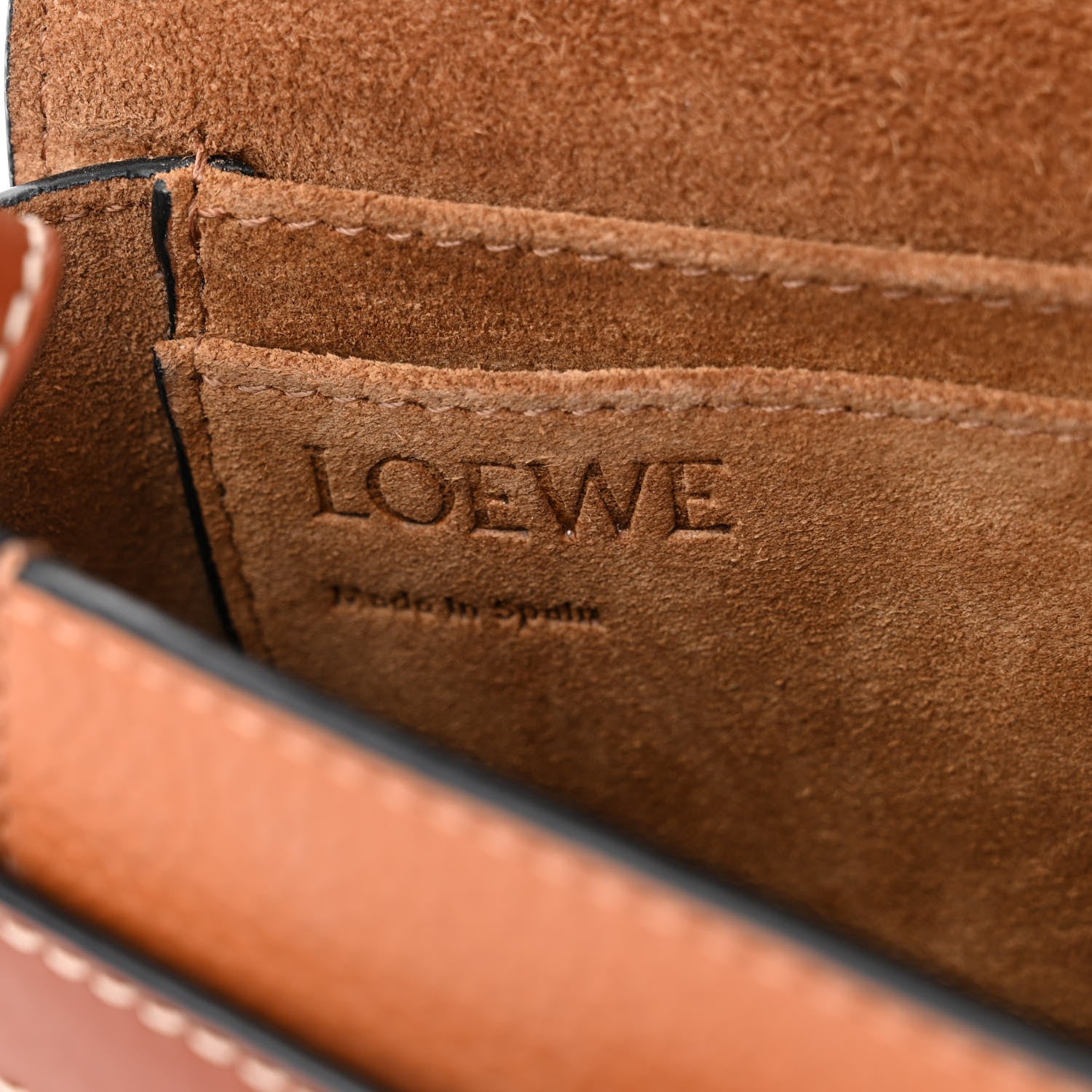 Loewe Grained Calfskin Mini Gate Crossbody Bag Caramel Pecan 6 of 10
