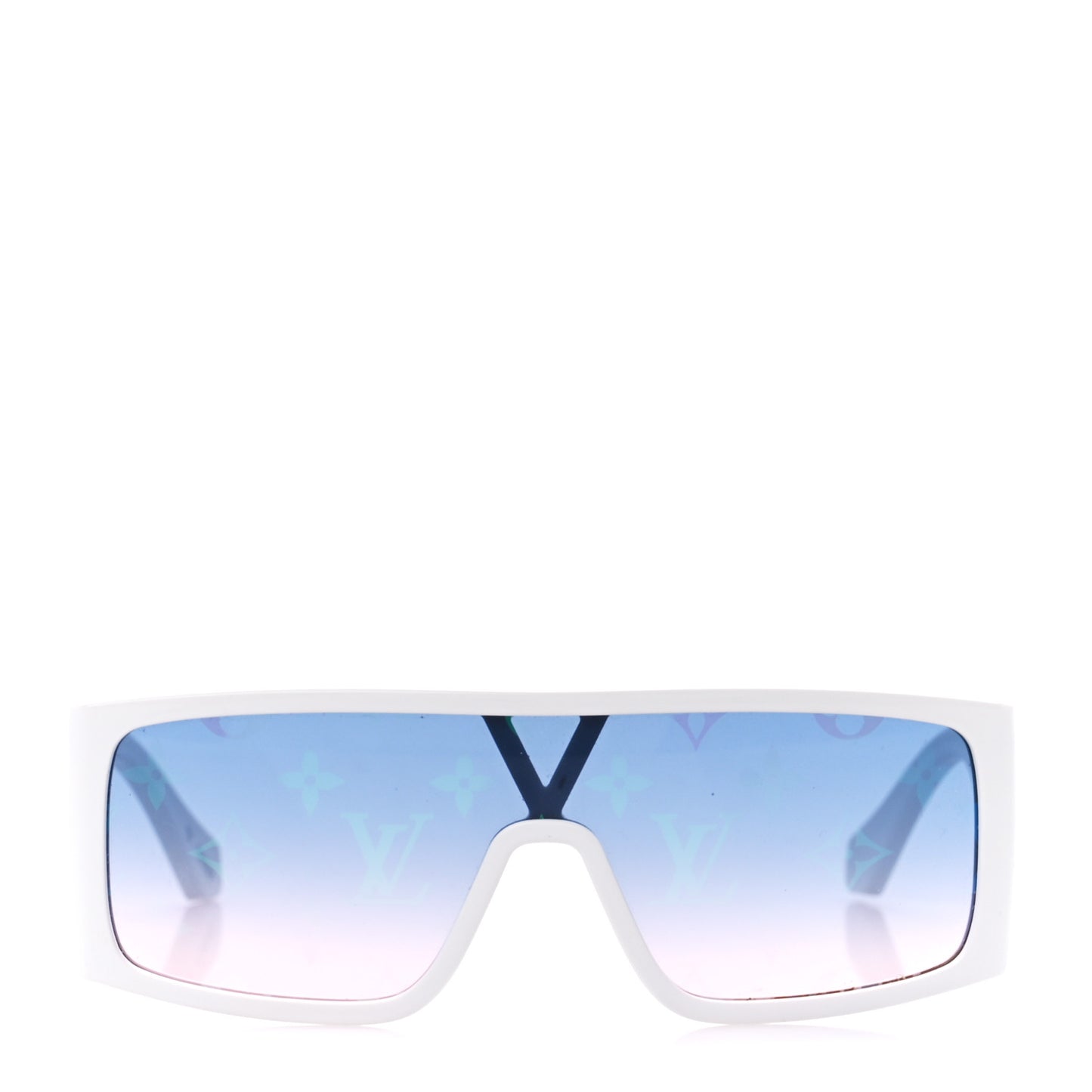Acetate Monogram Sideway Sunglasses Z1452U White