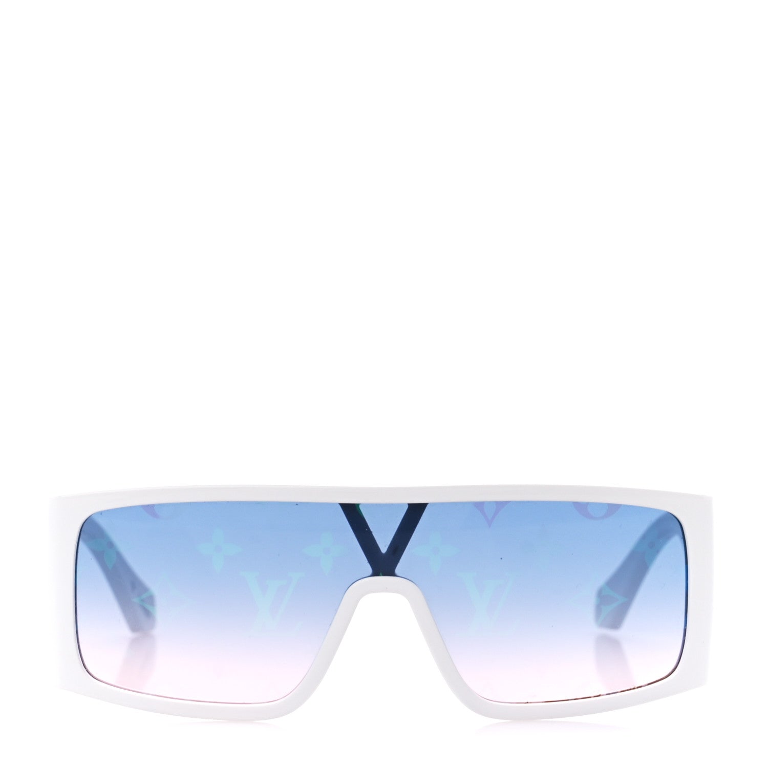 Louis Vuitton Acetate Monogram Sideway Sunglasses Z1452U White 2 of 8