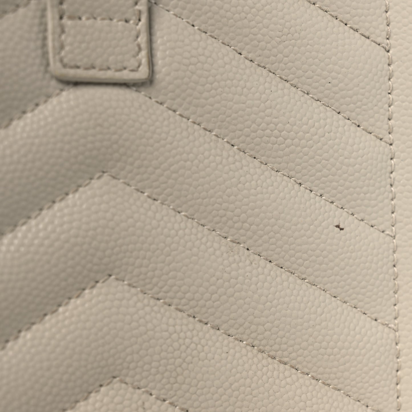 Grain De Poudre Textured Mixed Matelasse Triquilt Monogram Clutch Blanc Vintage