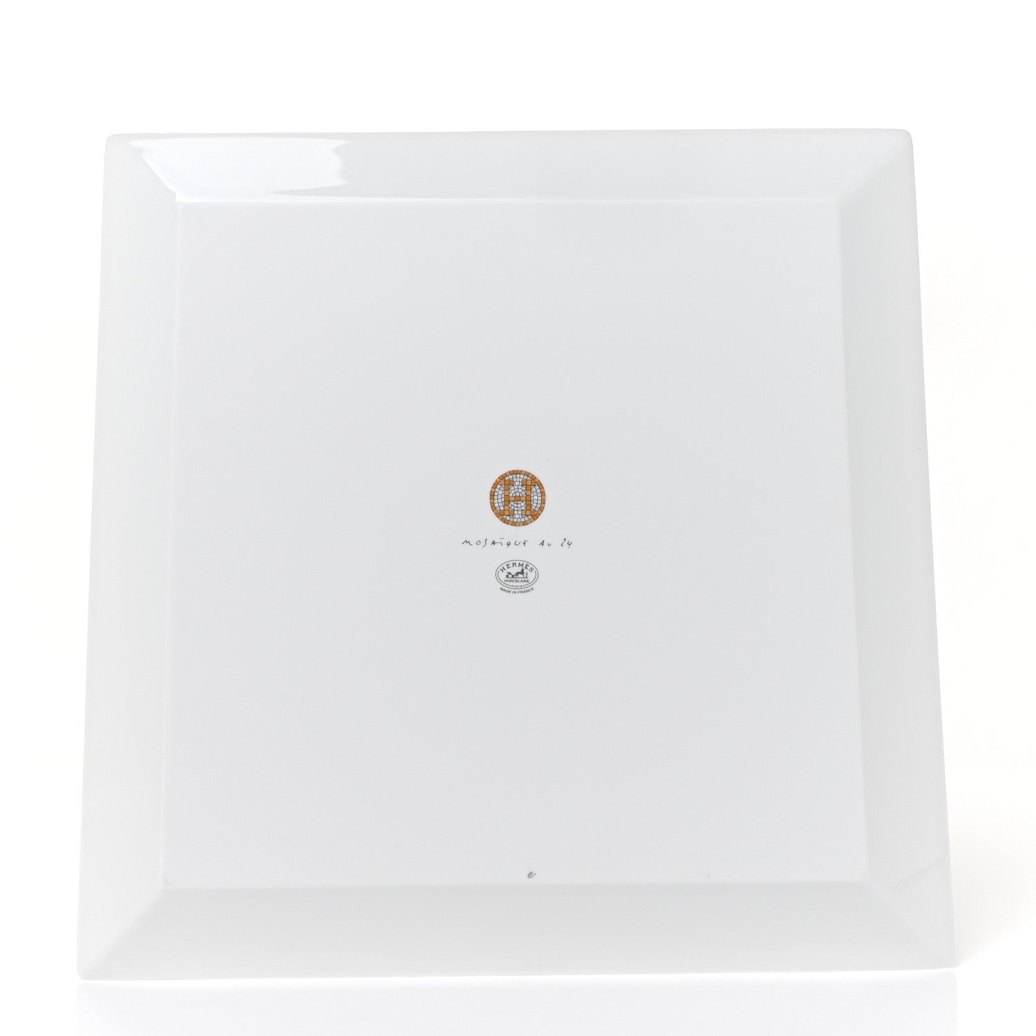 Hermes Porcelain Mosaique au 24 Square Plate 9.1" 3 of 4