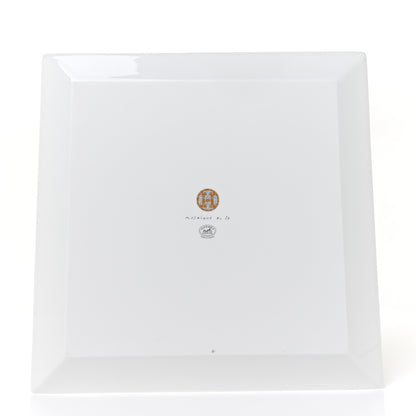 Hermes Porcelain Mosaique au 24 Square Plate 9.1" 3 of 4