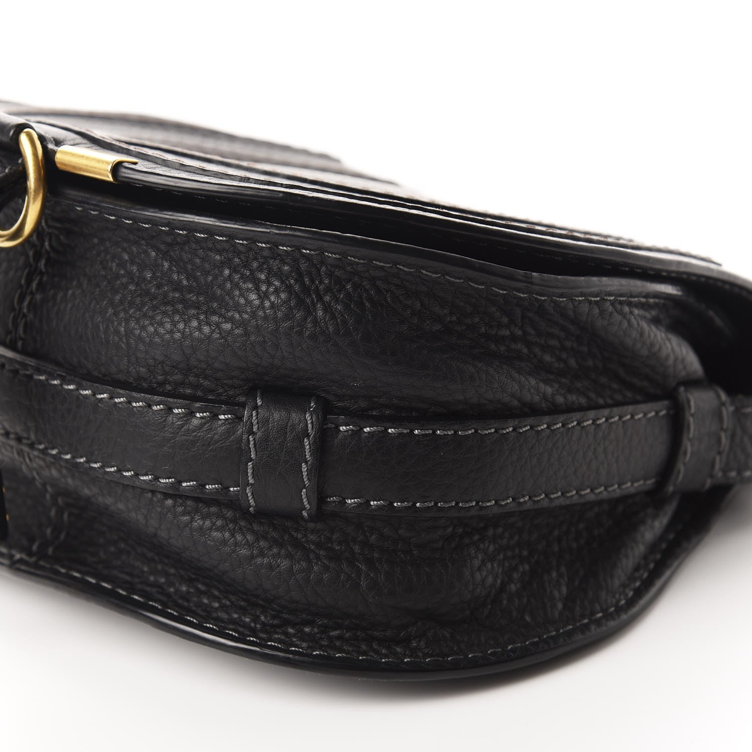Chloe Calfskin Mini Marcie Round Crossbody Bag Black 7 of 9