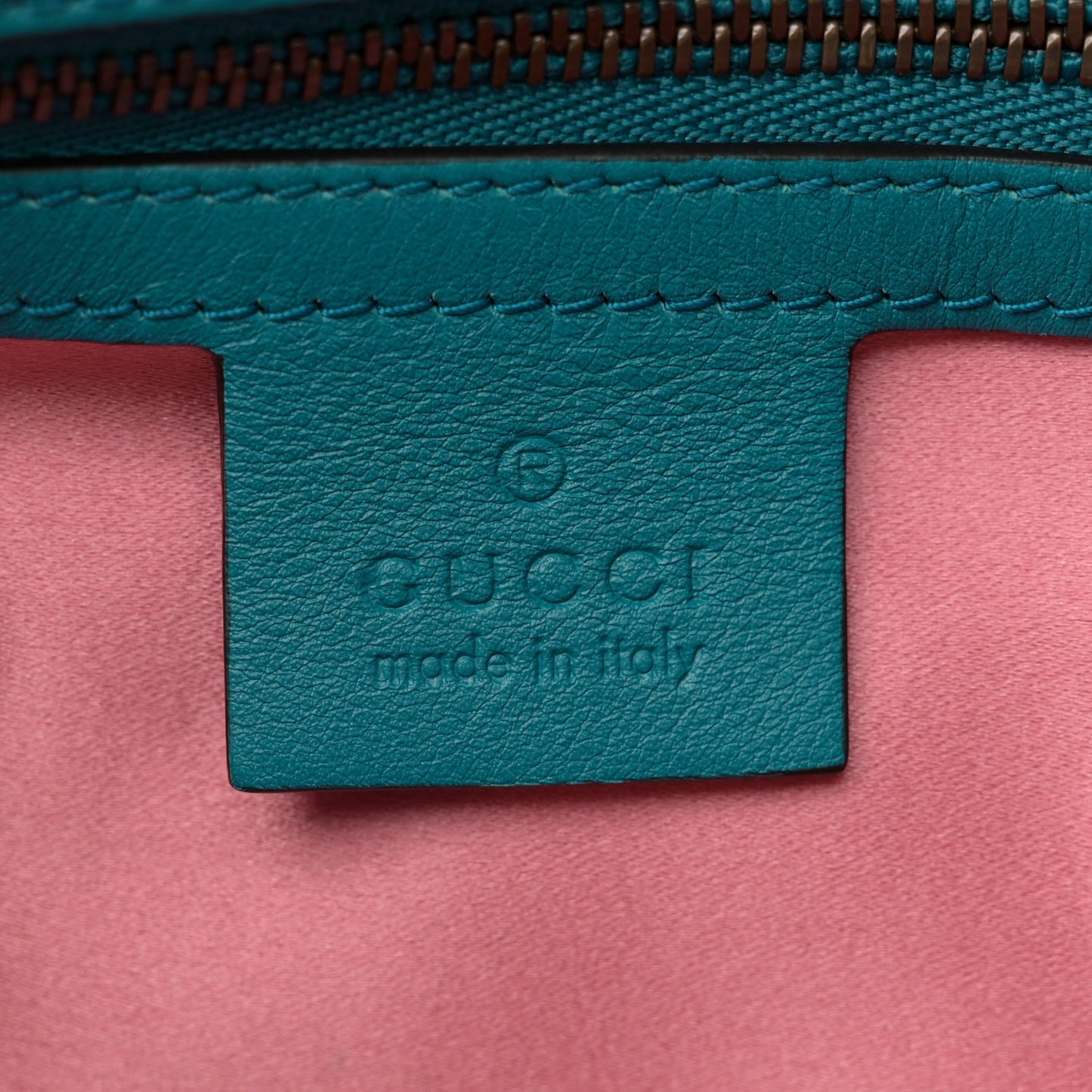 Velvet Matelasse Small GG Marmont Shoulder Bag Pavone Cyan