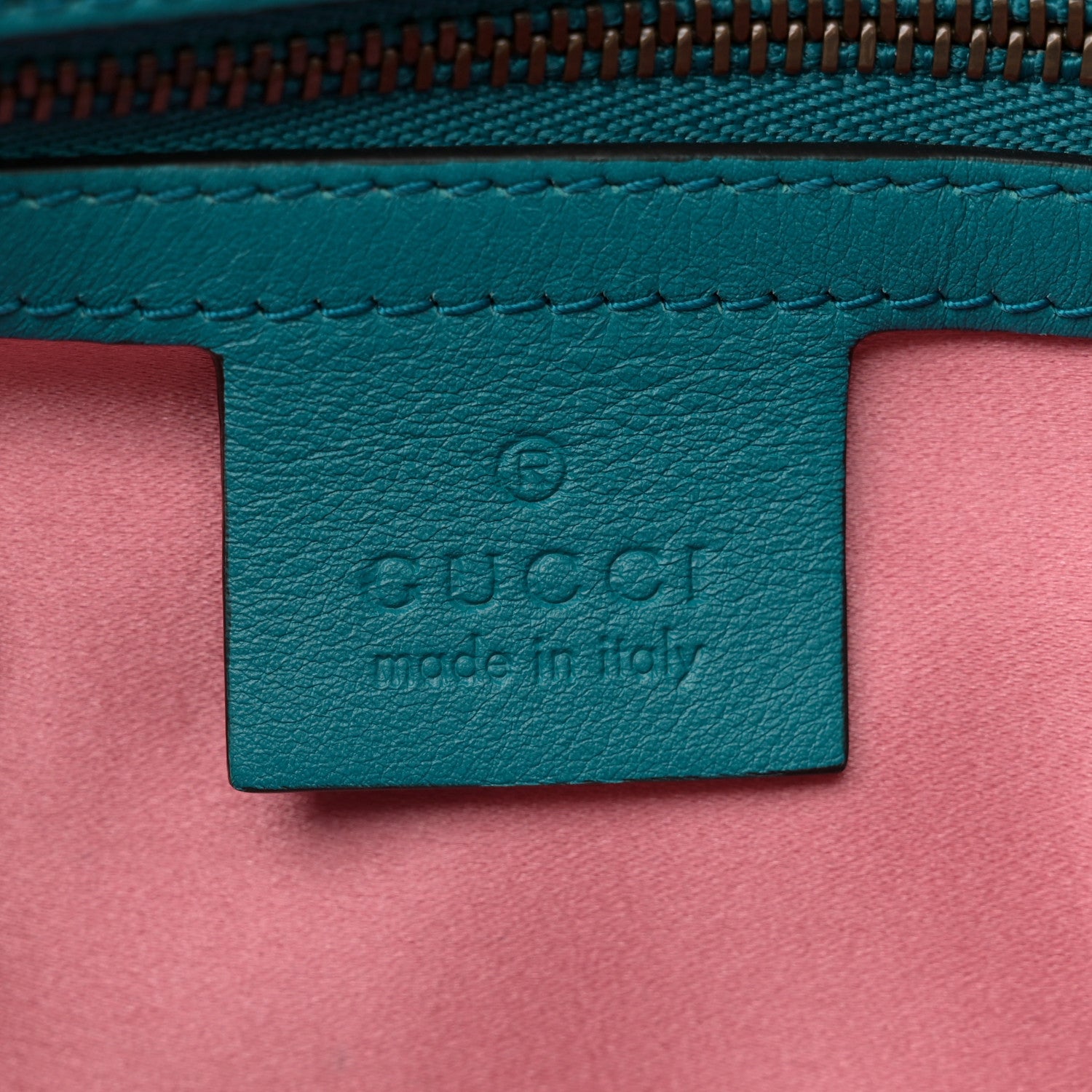 Gucci Velvet Matelasse Small GG Marmont Shoulder Bag Pavone Cyan 6 of 10