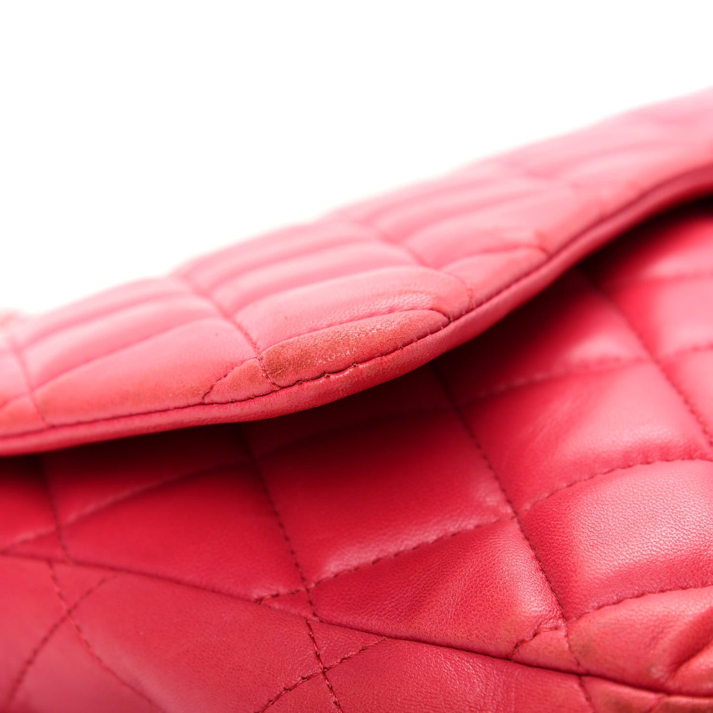Lambskin Quilted Maxi Single Flap Fuchsia