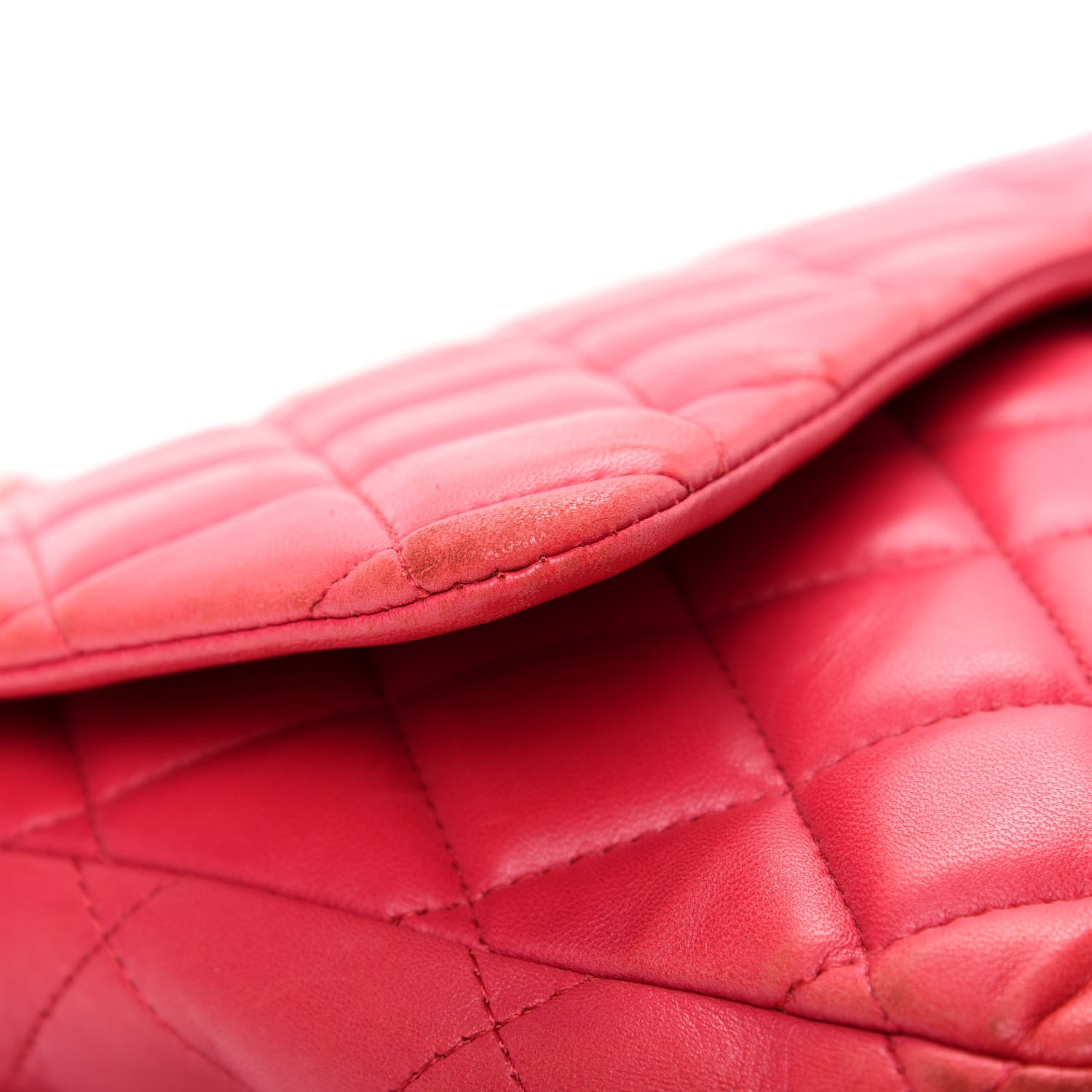Chanel Lambskin Quilted Maxi Single Flap Fuchsia 14 of 14