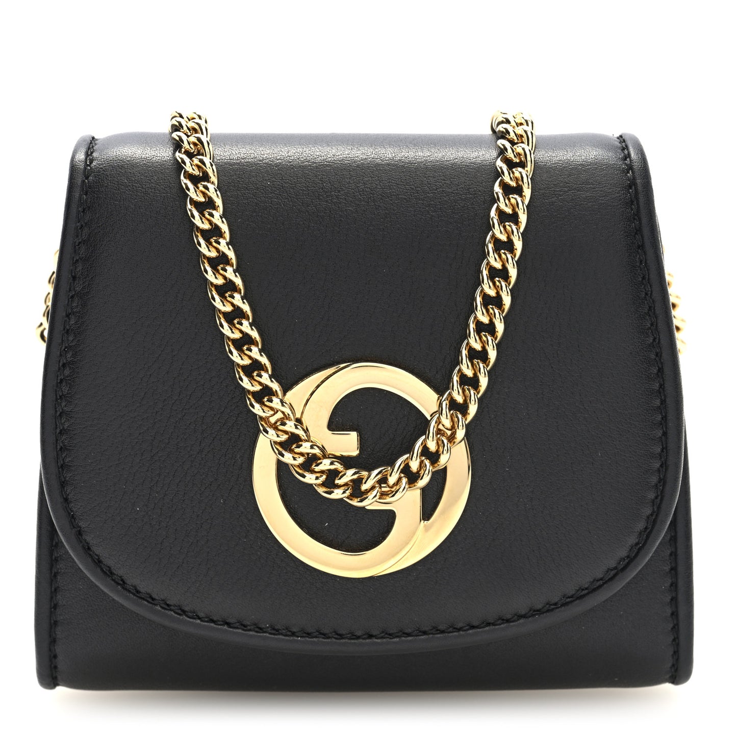 Roxy Calfskin Medium Blondie Chain Wallet Black