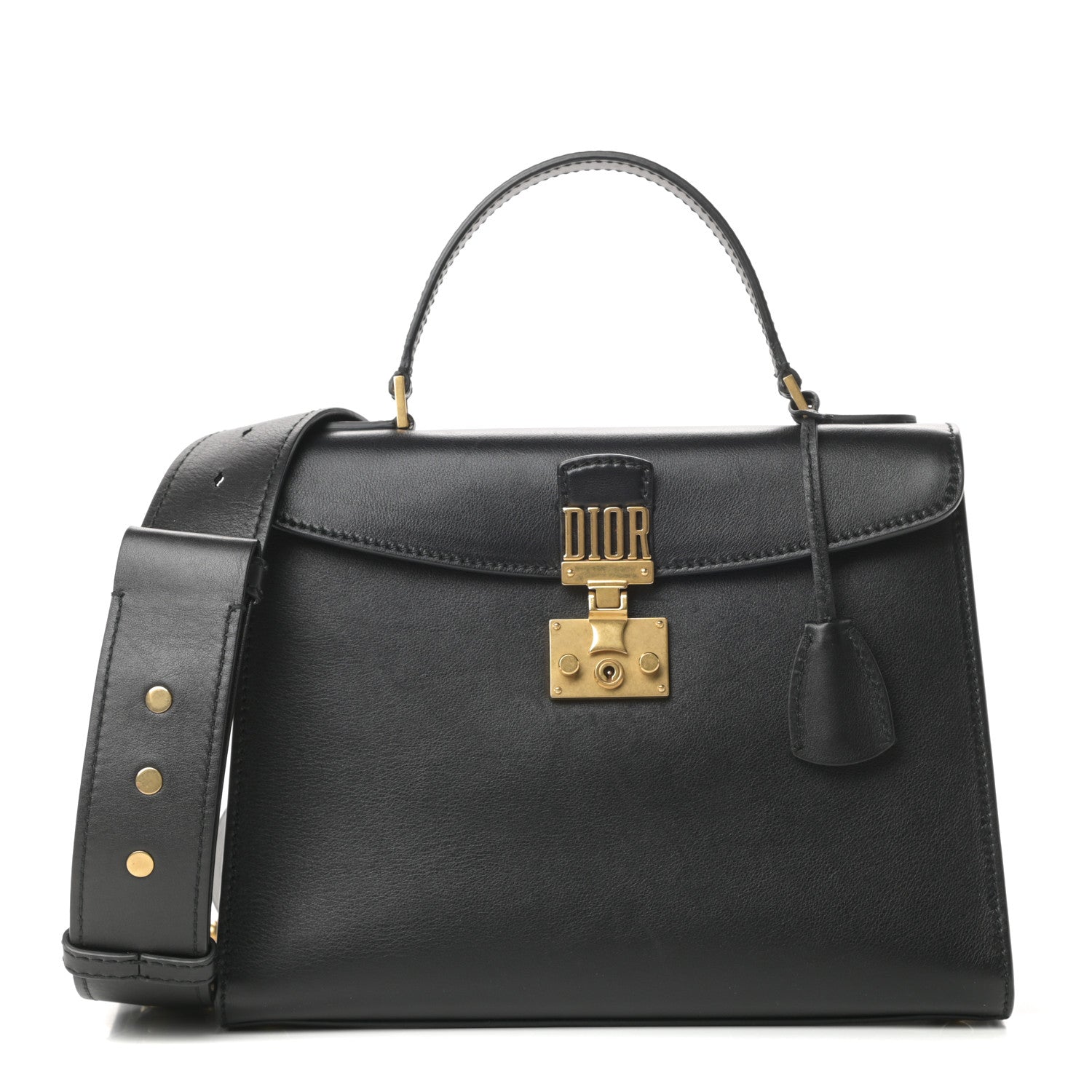 Christian Dior Calfskin Dioraddict Top Handle Black 1 of 15