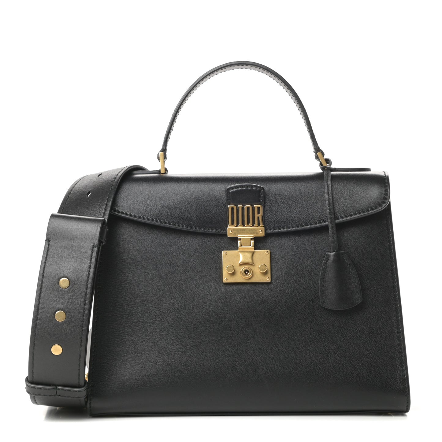 Calfskin Dioraddict Top Handle Black