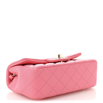 Chanel Lambskin Quilted Mini Rectangular Flap Pink 4 of 11