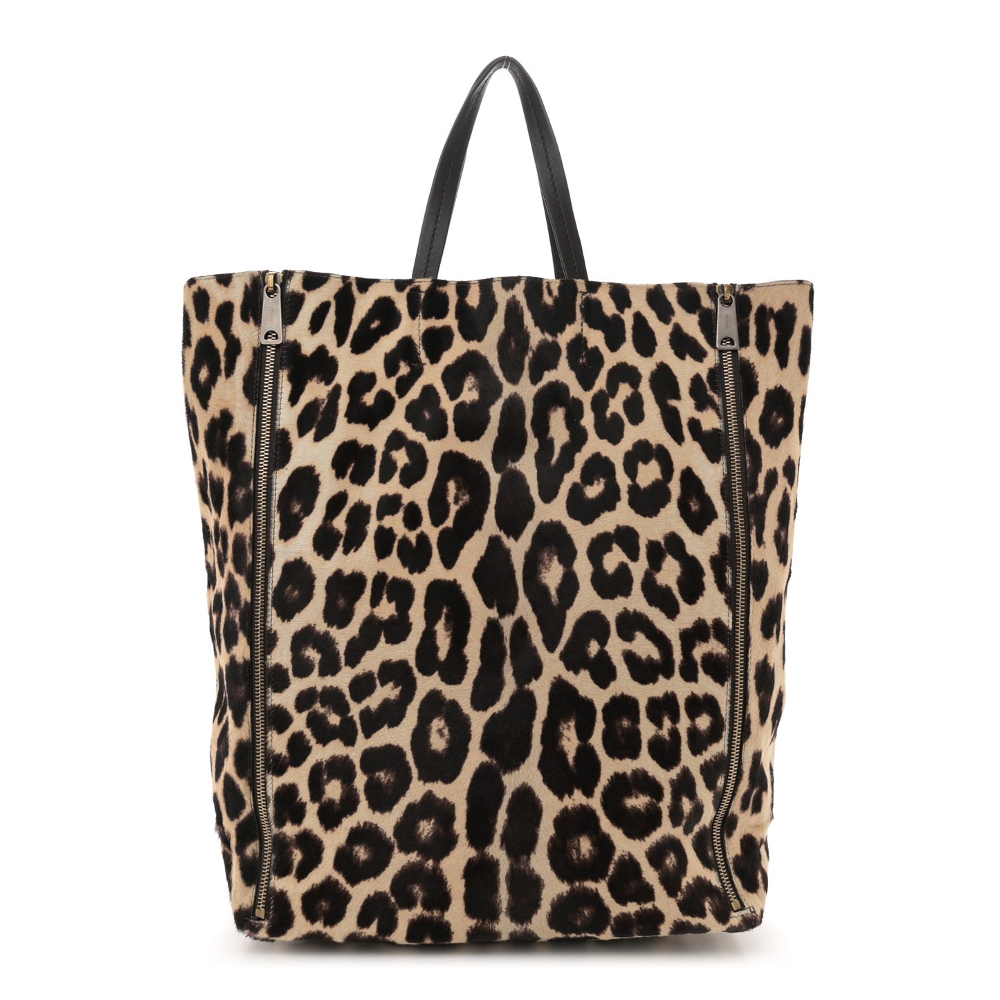Lambskin Calf Hair Leopard Print Vertical Cabas