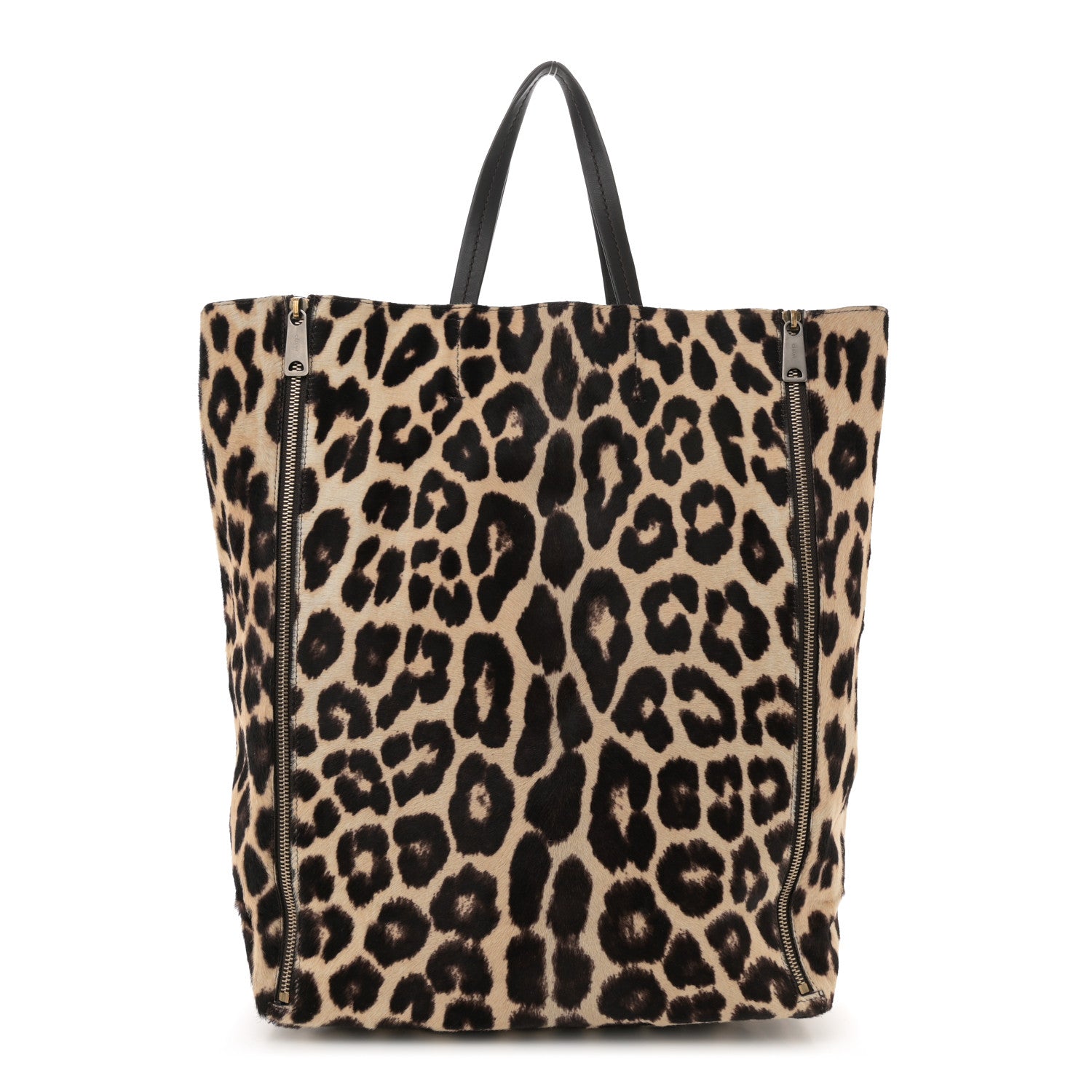 Celine Lambskin Calf Hair Leopard Print Vertical Cabas 1 of 10