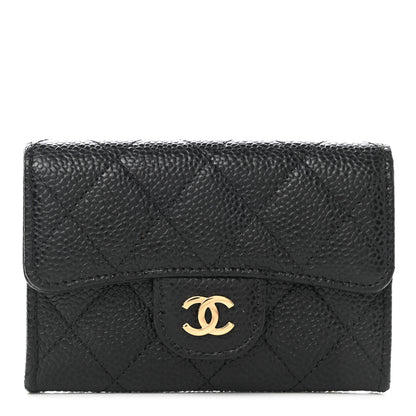 Chanel Caviar Quilted Flap Card Holder Black 1 of 8