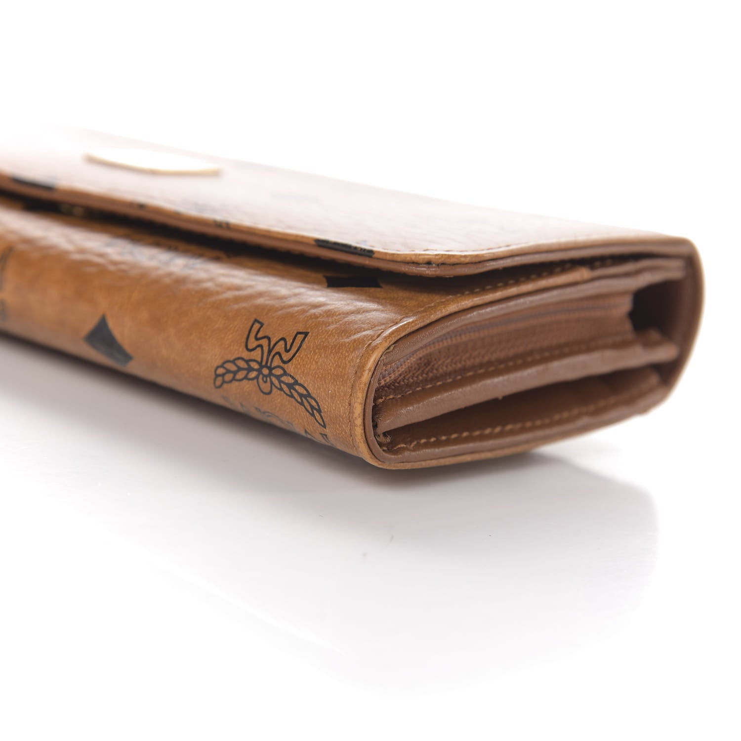 MCM Visetos Heritage Continental Flap Wallet Cognac 8 of 8