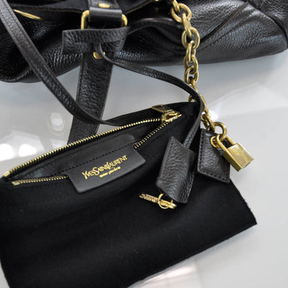 Saint Laurent Leather Overseas Tote Brown 8 of 10