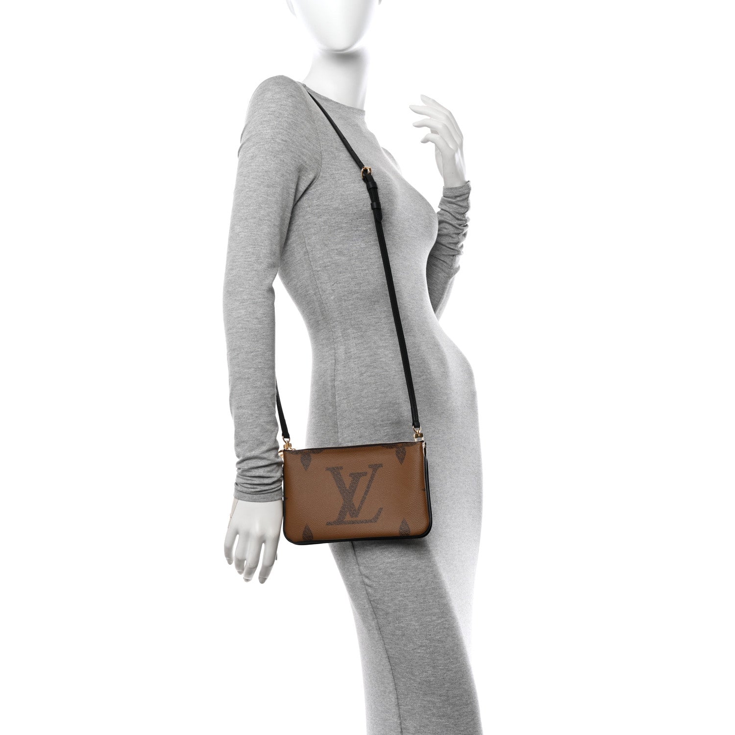 Louis Vuitton Reverse Monogram Giant Double Zip Pochette 2 of 10