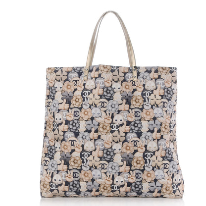 Chanel Nylon Cat Emoticon Tote Navy Gold 1 of 9