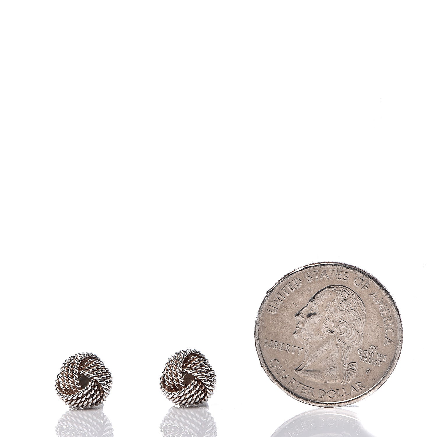 Tiffany Sterling Silver Twist Knot Earrings 2 of 4