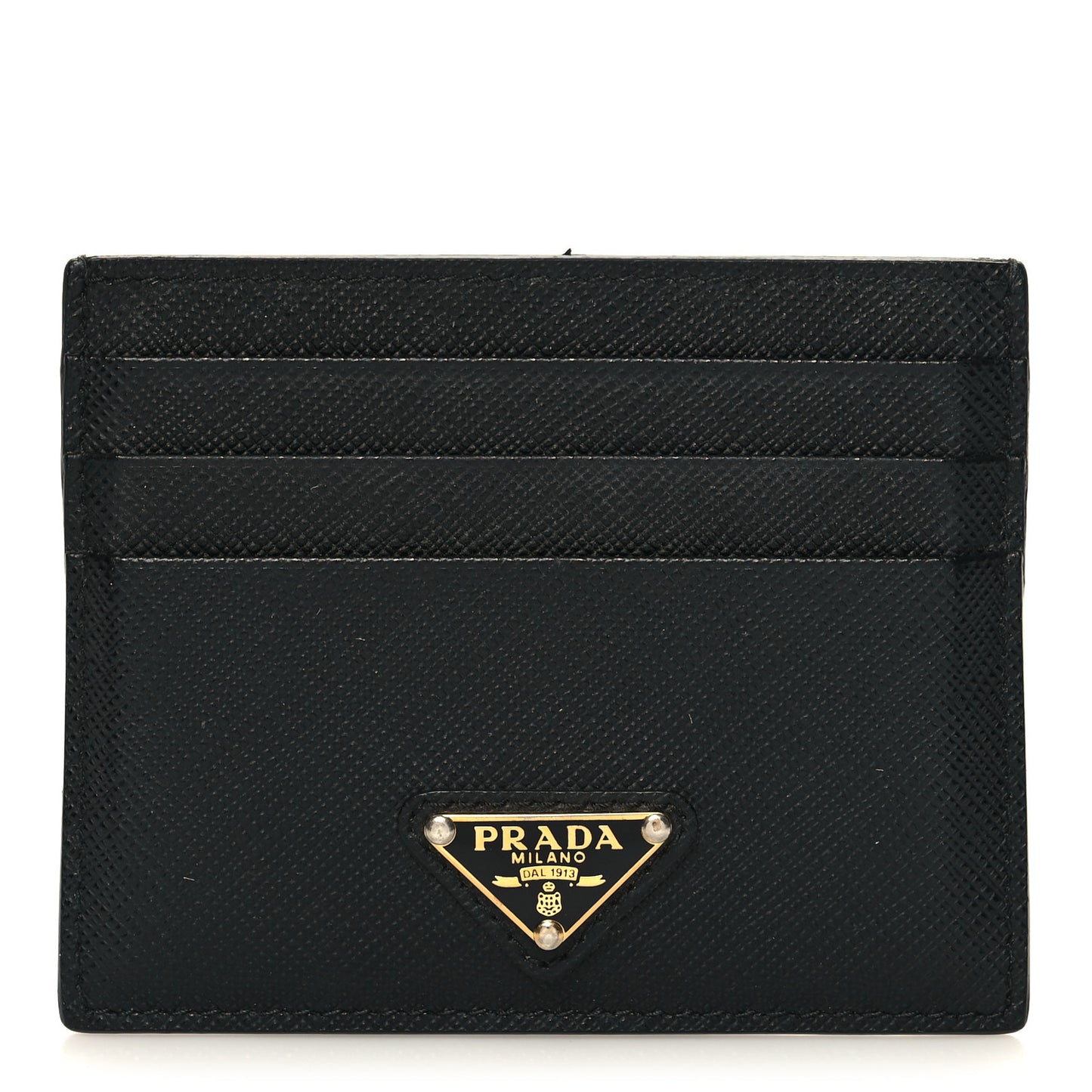 Saffiano Triangle Card Holder Black