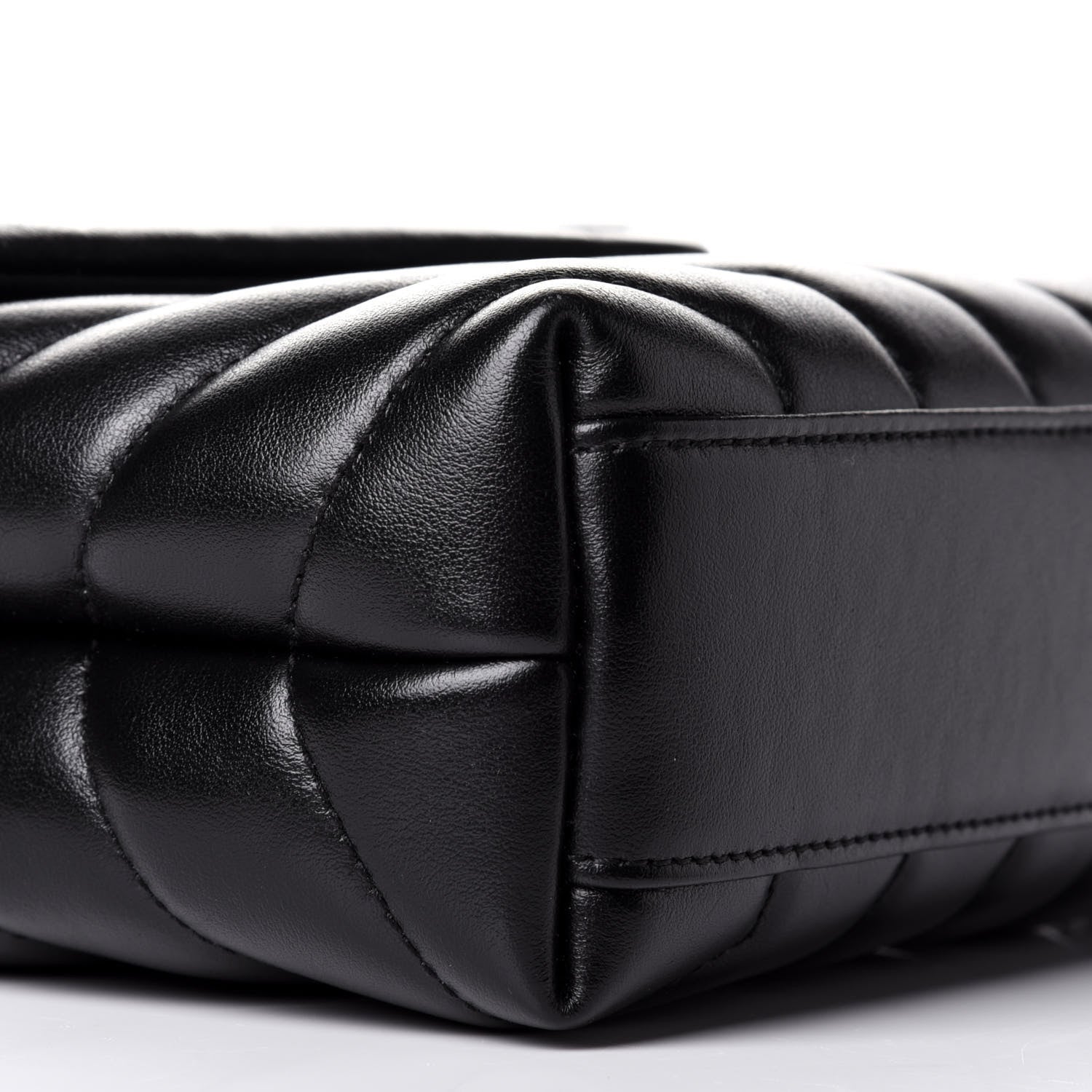 Saint Laurent Calfskin Y Quilted Monogram Toy Loulou Crossbody Bag Black 9 of 12