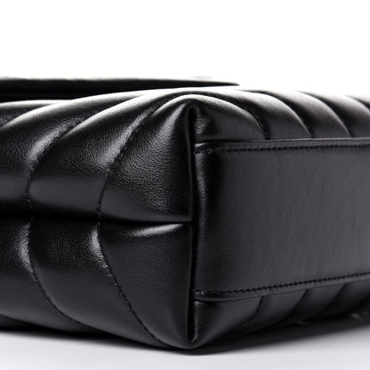 Saint Laurent Calfskin Y Quilted Monogram Toy Loulou Crossbody Bag Black 9 of 12