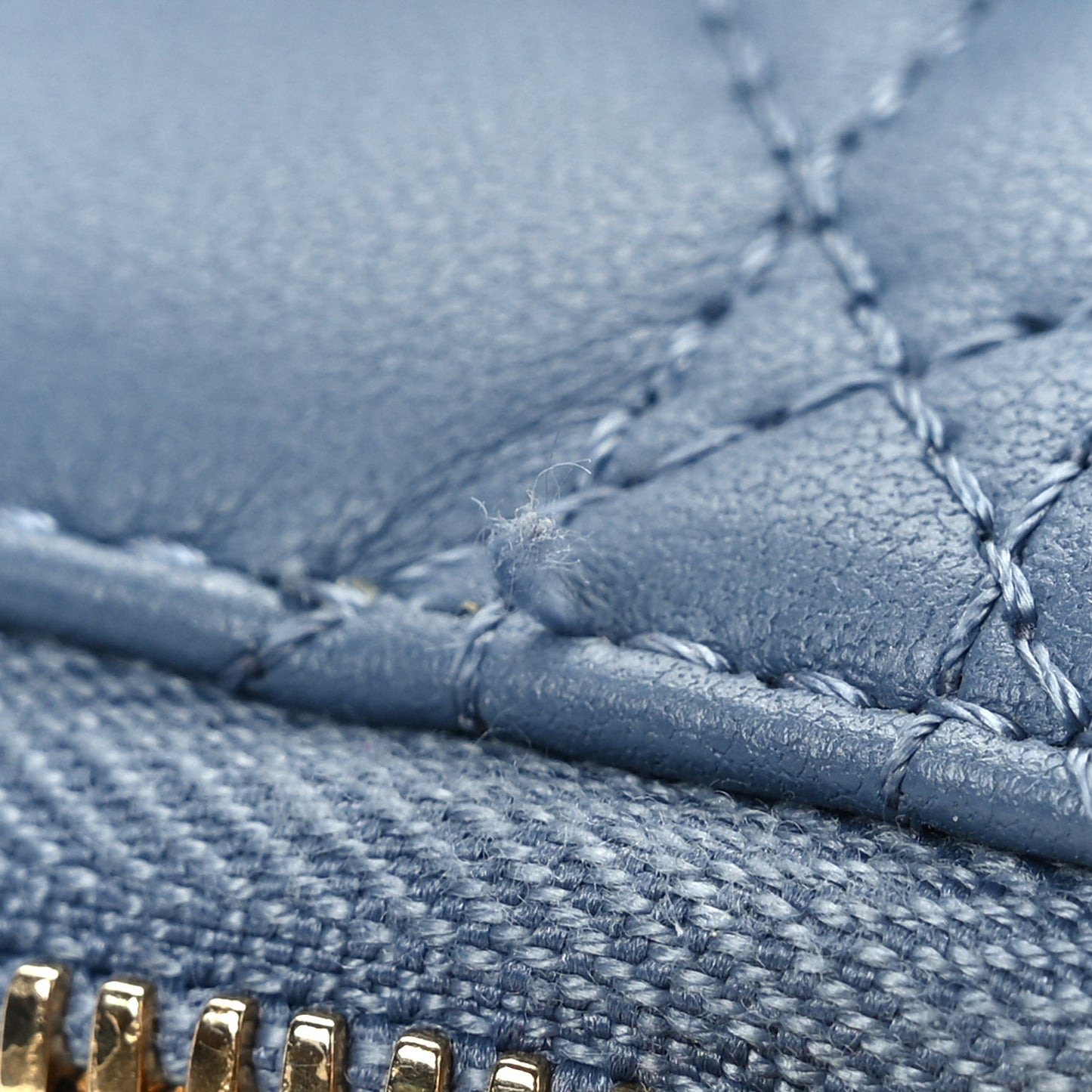 Lambskin Cannage Lady Dior Phone Holder Cloud Blue