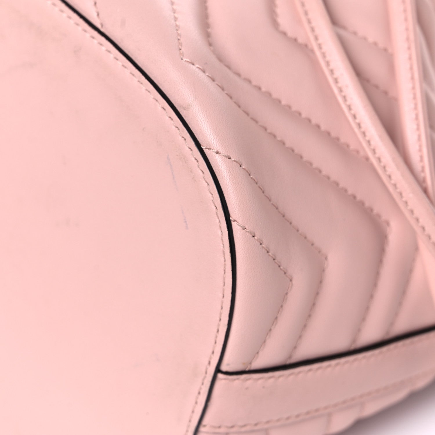Gucci Calfskin Matelasse Sylvie Web GG Marmont Bucket Bag Perfect Pink 9 of 17
